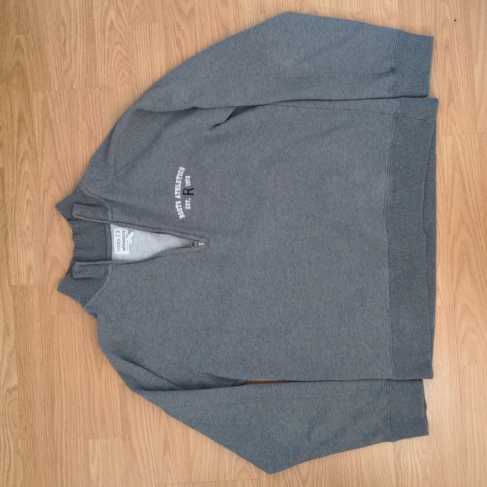 Vintage Roots 73 Athletics | Quarter Zip Sweatshirt | Light Grey | Size L
